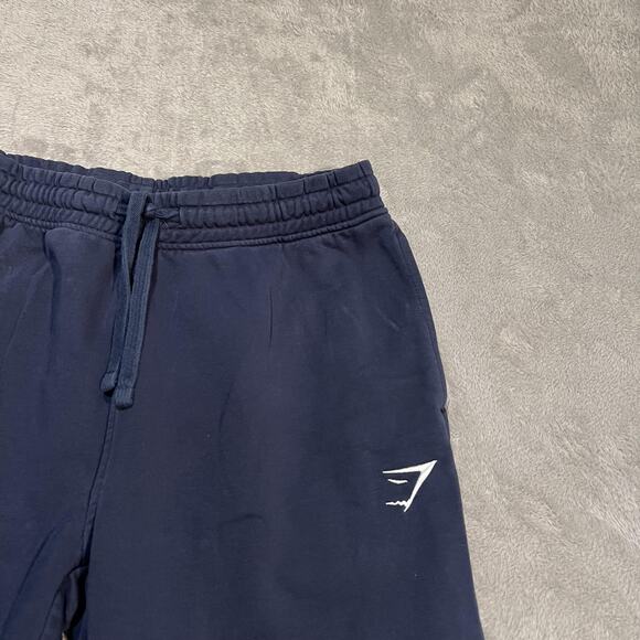 Gymshark Pants Mens Large Navy Blue Joggers Athletic Sweatpants Tapered Fit - Picture 3 of 9